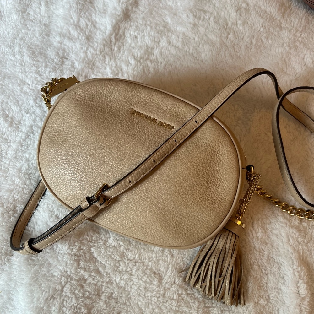 Michael Kors Leather Tassle Crossbody